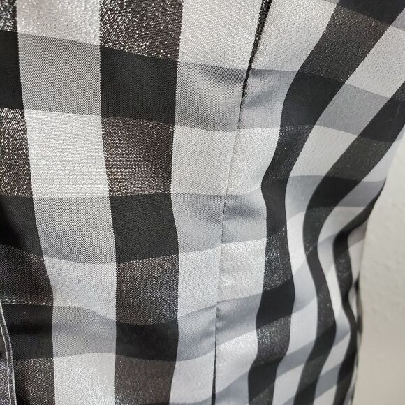 Lavendar & honey  black and white plaid blouse - Picture 7 of 8